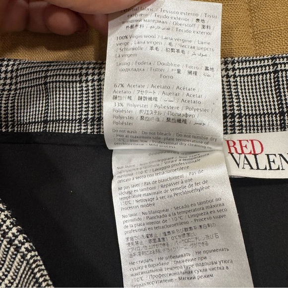 NWT Red Valentino Plaid Mini Skirt Skort Size 42 Medium - Picture 7 of 9